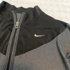 ✧ Nike ジップアップ ラッシュガード Mサイズ グレー ×ブラック✨美品✨