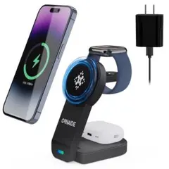 ワイヤレス充電器 Mag-Safe マグネット式 急速スタンド アップルウォッチ