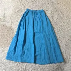 【美品 23SS】ギャルリーヴィー　リネン　ポプリン　イージー　ワイド　スカートのサムネイル