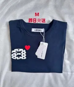 aeae Tシャツ カットソー ロゴaハート ネイビー新品のサムネイル