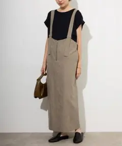 SLOBE IENA アイラインフロントジップジャンパースカート