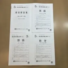 美品❗️中3駿台全国模試⭐️2023ねん10月 駿台高校受験公開テスト 第1回 中3 2024年6月 早稲アカ3T 駿台模試