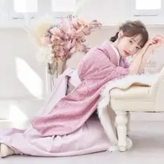 新品袴4点セット 卒業式 小学生 大学生 総レース着物 ピンク 57LPK