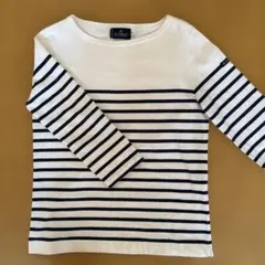 Le minor （ルミノア）紺色 ストライプ 長袖シャツ サイズ2