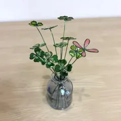 ハンドメイド クローバー　ワイヤーアート