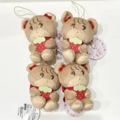 Mikko いちごマスコットぬいぐるみ　４点セット　まとめ売り