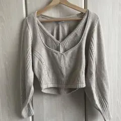 【未使用品に近い】マメクロゴウチコラボ ニットUNIQLO