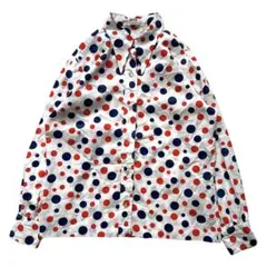 70's MONTGOMERY WARD ドット シャツ ブラウス