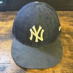 国内正規品 New Era ニューヨークヤンキース デニムキャップ　56.7cm