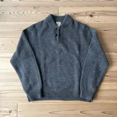 L.L.Bean ラムウール ヘンリーネック ニット XXL くるみボタン