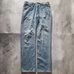 ストレートデニム ライトブルー 薄手 カジュアル ユニセックス 春 夏 秋 古着