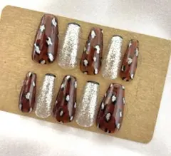 レオパード柄ネイルチップ 10個入り