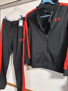 Under Armour ジャージセット YXL ブラック/レッド