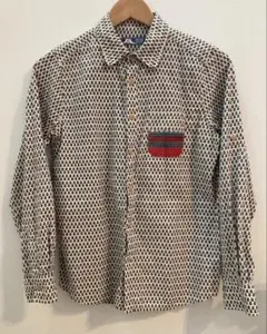 BEAMS HEART 長袖シャツ 柄 プリント　インド