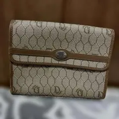 ChristianDior ベージュ トロッターロゴポーチ