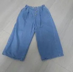 デニム GU キッズワイドパンツ 120cm