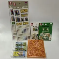 文房具デザイン　シール•消しゴム•ノート　まとめ売り