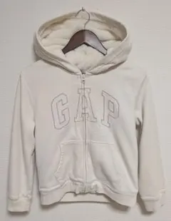 【160cm】GAP 裏起毛ジップパーカー ベージュ