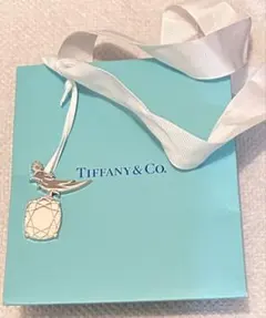 ティファニー銀座本店　チャーム　バードオンアロック　ショッパー付