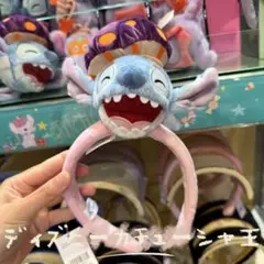 香港ディズニー　ハロウィン　スティッチ　ぬいぐるみヘアバンド