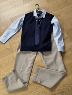 今年購入コムサイズムチェックシャツパンツネクタイフォーマル140150
