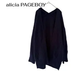 PAGEBOY ローゲージニット　カーディガン　羽織　ウールモヘヤ