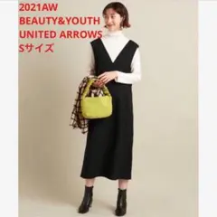 ほぼ新品＊BEAUTY&YOUTH UNITED ARROWSジャンスカ 黒Sⅰ