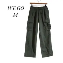 ウィゴー 綿100% カーゴパンツ カーキ ウエストゴム