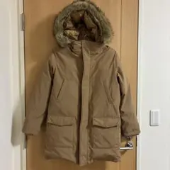 160cmキッズ用ベージュ中綿コート