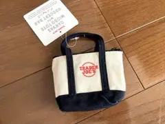 TRADER JOE'S キャンバスマイクロトート 紺色
