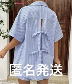 バックリボンシャツ