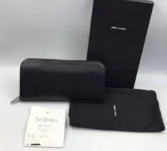 美品箱付きイヴ・サンローランSAINT LAURENT ブラック長財布本物のサムネイル