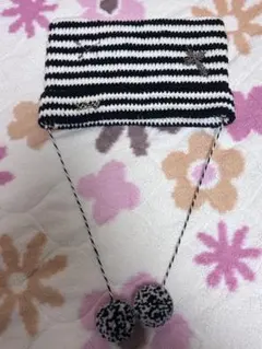 Agem'9 ポンポン付き猫耳ニット帽