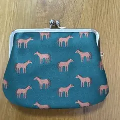 馬　がま口　がま口財布　ポーチ　日本製