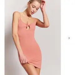 Forever21 フロントリボンキャミソールワンピース