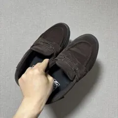 vans ダークブラウン スエードローファー スリッポン 25.0cm