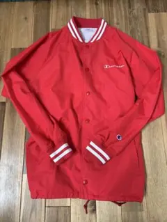 [美品]Champion コーチジャケット赤 Lサイズ ナイロンジャケット