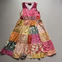 かおりん様　美品✨フリーダ　24SS　バンダナリメイク風ロングワンピース　フレア かおりん様 美品✨フリーダ 24SS バンダナリメイク風ロングワンピース