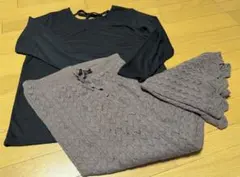 ピーチジョンセットアップ カットソー&ニットフレアパンツ