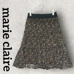 marie claire フレアロングスカート 小花柄スカート (М)ブラウン系のサムネイル