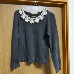 earth music & ecology グレー 長袖ニット M