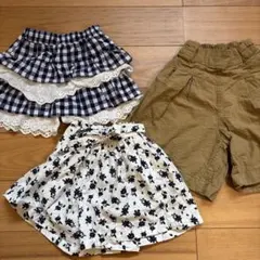 ベビー服 ボトムス フリル 花柄 3点セット