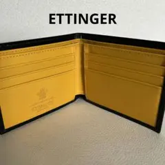 ETTINGER　エッティンガー　二つ折り財布　レザー　ブラックのサムネイル