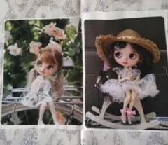 女の子パネル生地2枚＆リバティ生地