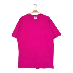 90s ジャージーズ 無地 USA製 ヴィンテージ Tシャツ ピンク 袖シングル