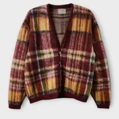60s　モヘア カーディガン　ヴィンテージ　レア配色　チェック　L