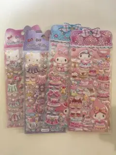 Hello Kitty ハローキティー　マイメロ　スイーツシール 4シートセット