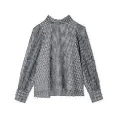 スナイデル　オーガンジーシースルーブラウス　チェック