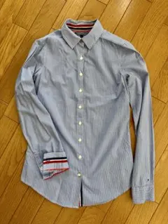 【TOMMY HILFIGER 】４ ボタンダウンシャツ チェック 長袖　M