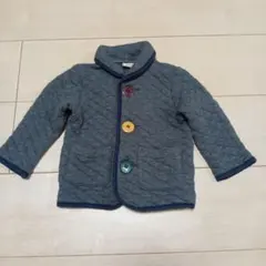 80 アウター　グレー　キルティング　ジャケット　petit main